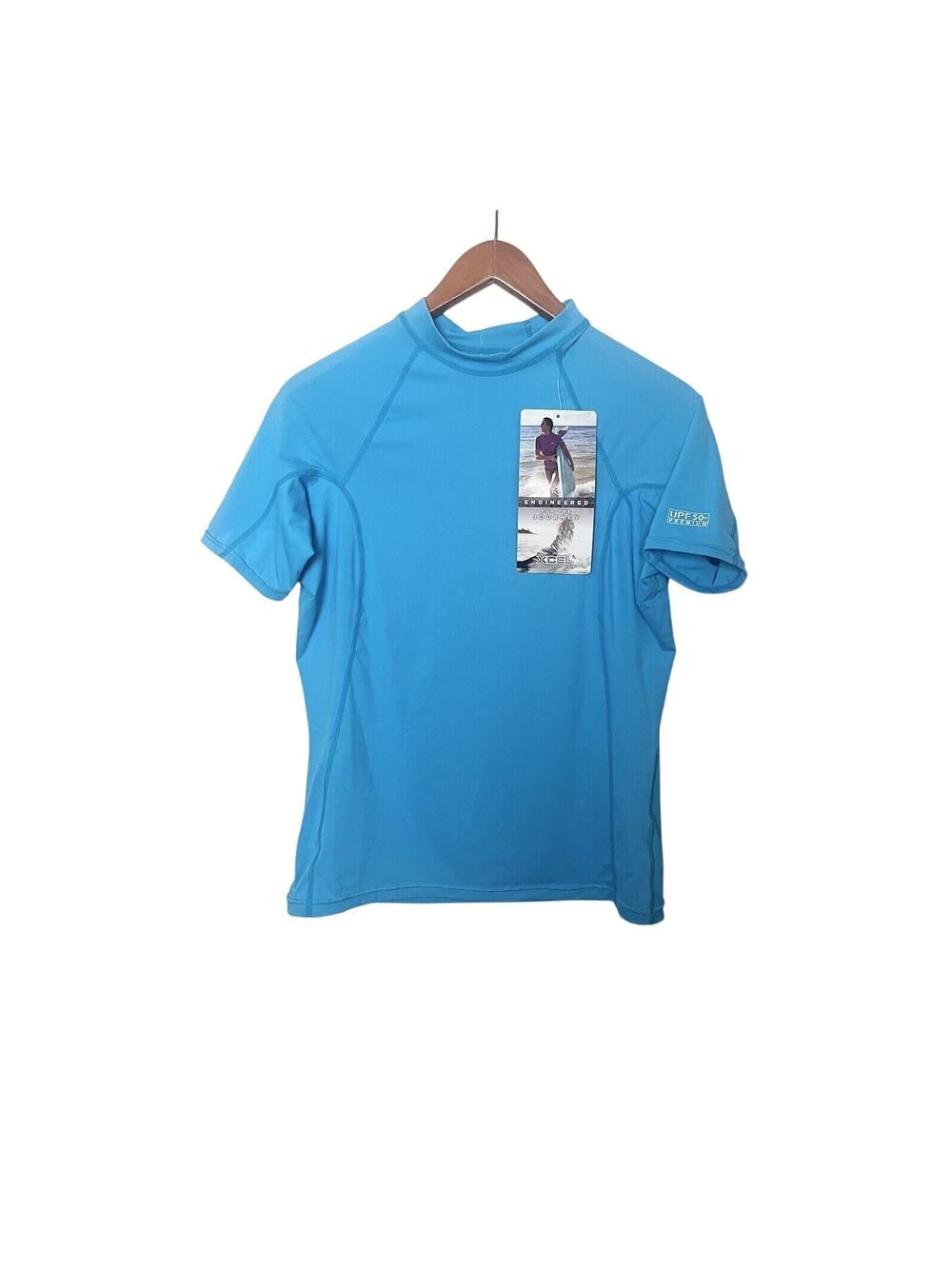 XCEL Rash Guard 
Girls Sz 14 Blue Turquoise UPF 50 Premium Swim Shirt